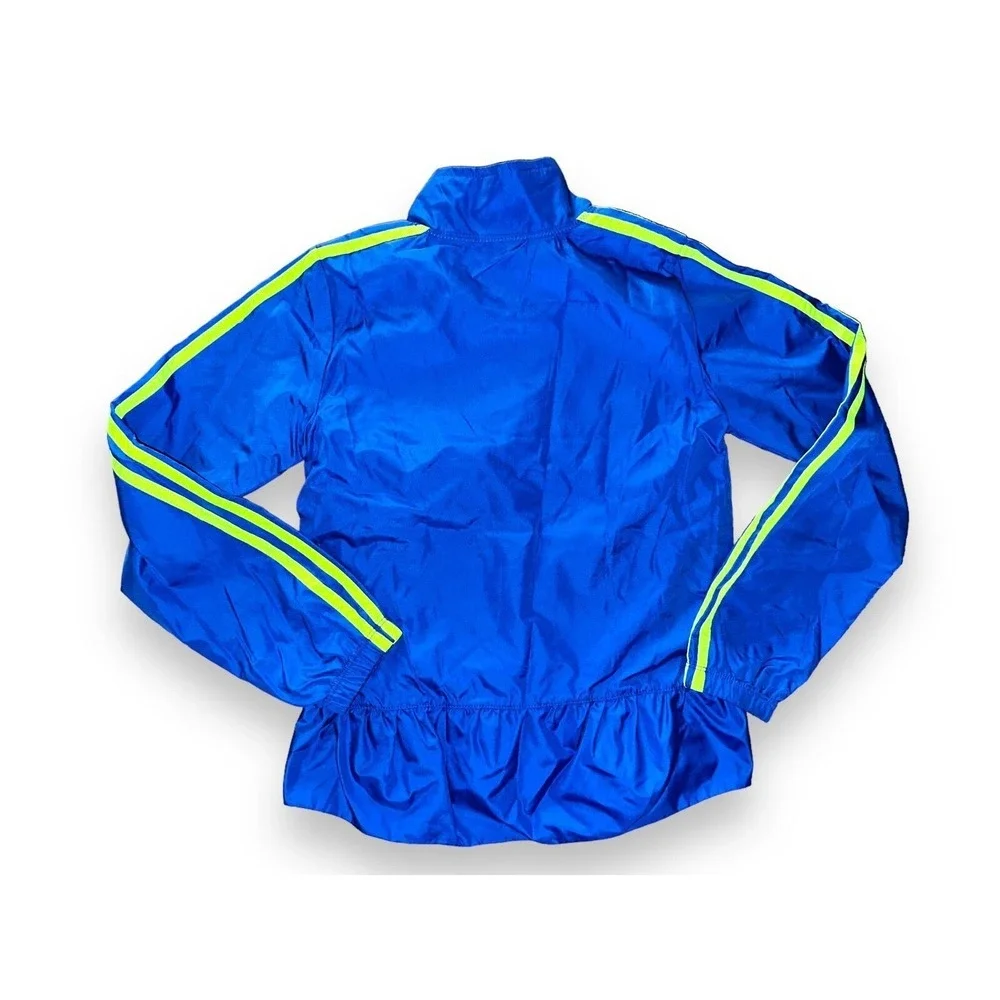 Adidas Jacket Girls Size 6 6X Purple Green Ruffle N6